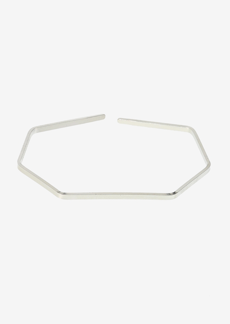 Silver geometric cuff