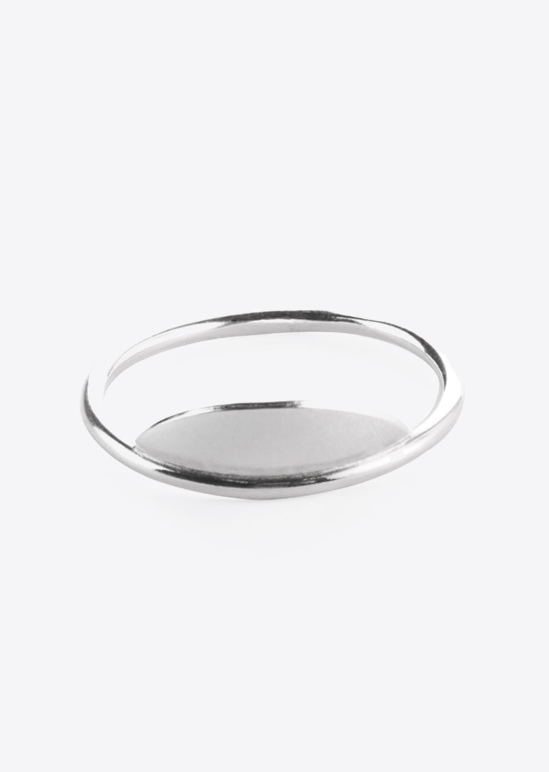 New Moon Brilliant Cut White Diamond Solitaire Ring in 18K Gold & Platinum  | Catbird