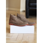 Beige vegan suede men boots