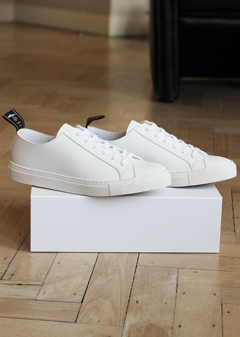White vegan leather shoes for men| Good 