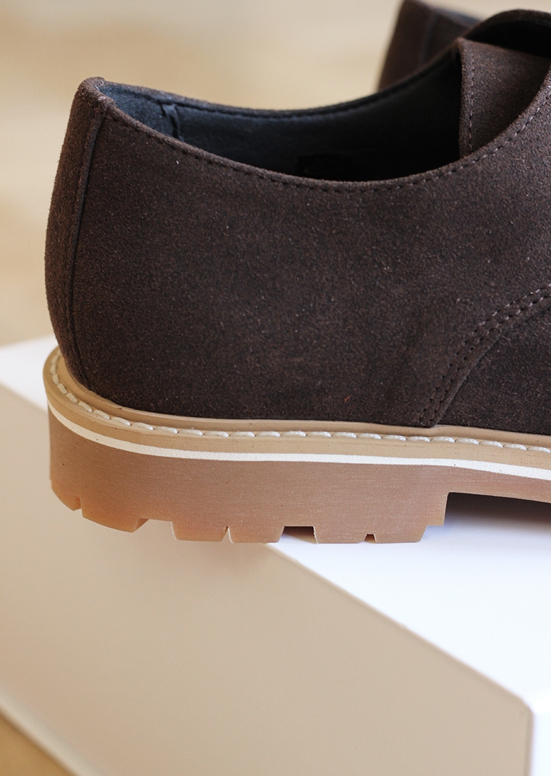 Brown suede vegan boots
