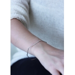 Silver geometric cuff