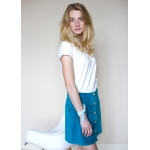 Agnes Skirt - Azur organic velours