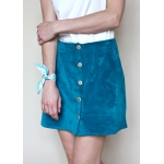 Agnes Skirt - Azur organic velours