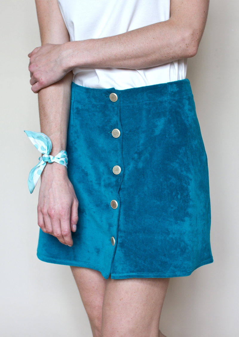 Agnes Skirt - Azur organic velours