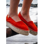 Espadrilles plateformes rouges