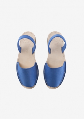 Sandales bleu océan en cuir
