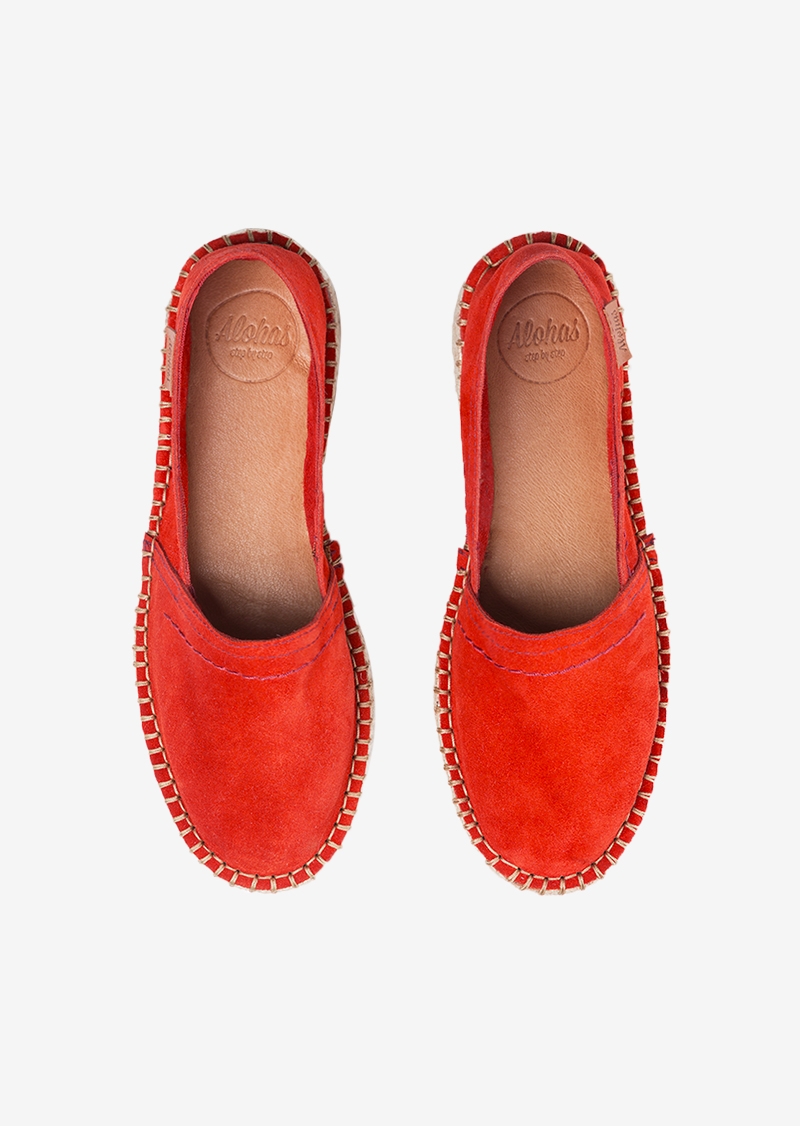 Espadrilles plateformes rouges