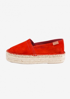 Espadrilles plateformes rouges