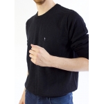 Black luxe cotton sweater SANDRO