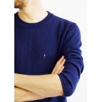 Navy luxe cotton sweater SANDR0