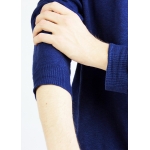 Navy luxe cotton sweater SANDR0