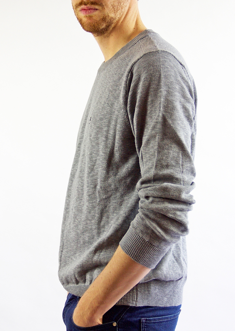 Grey luxe cotton sweater SANDRO