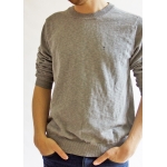 Grey luxe cotton sweater SANDRO