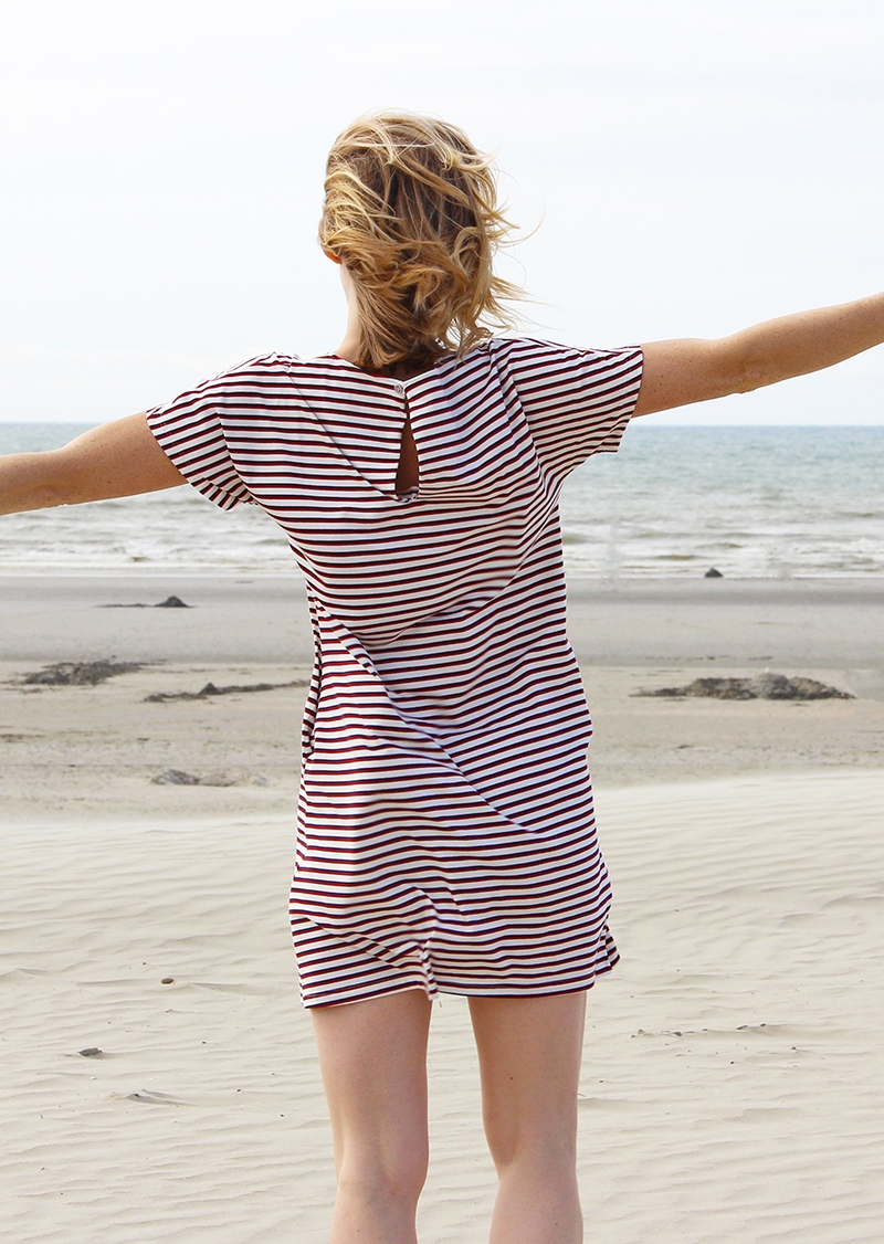 Robe Roselyne marinière en coton biologique