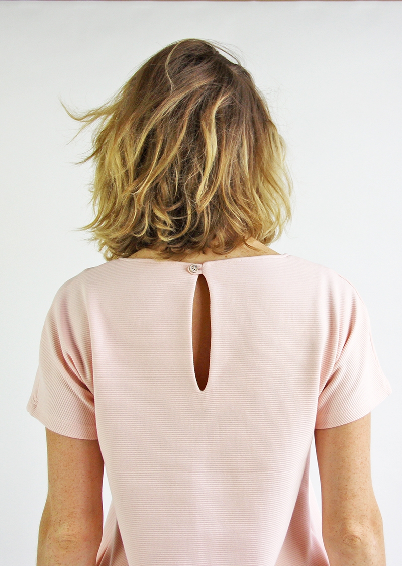 Robe Roselyne en coton biologique - rose