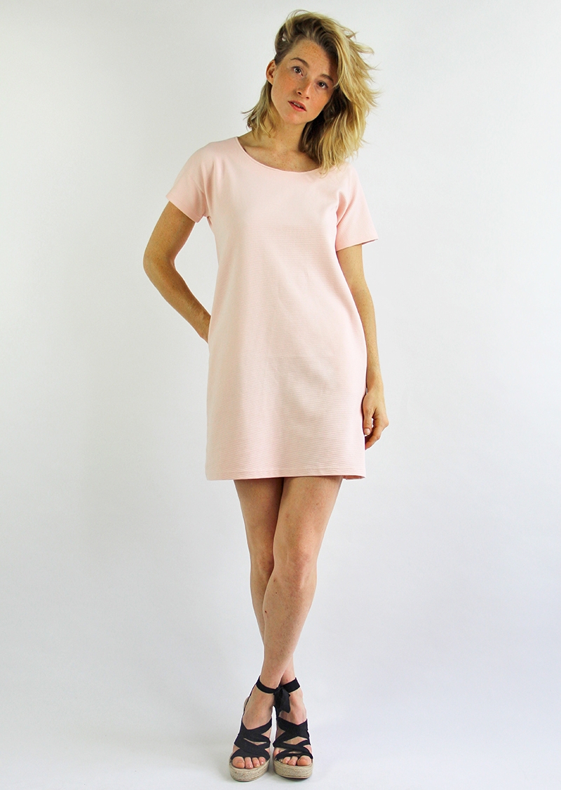 Robe Roselyne en coton biologique - rose