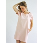 Robe Roselyne en coton biologique - rose