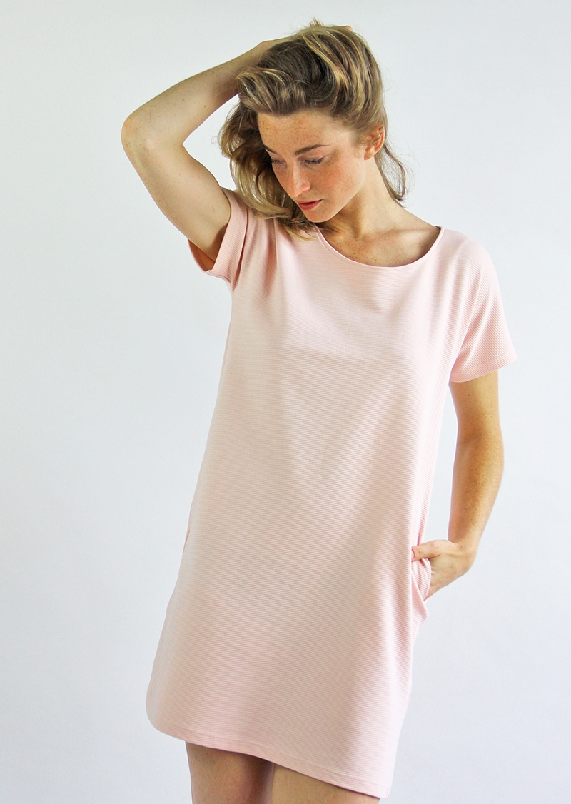 Robe Roselyne en coton biologique - rose