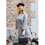 Grey organic fleece dress