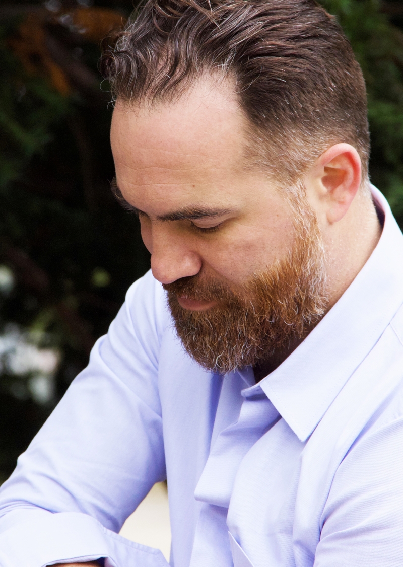 Men shirt - Organic cotton Oxford blue