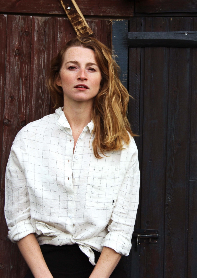 Chemise Blanche Sur Chemise En Laine Femme Chemisier En Lin