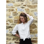 White squared linen shirt Elena