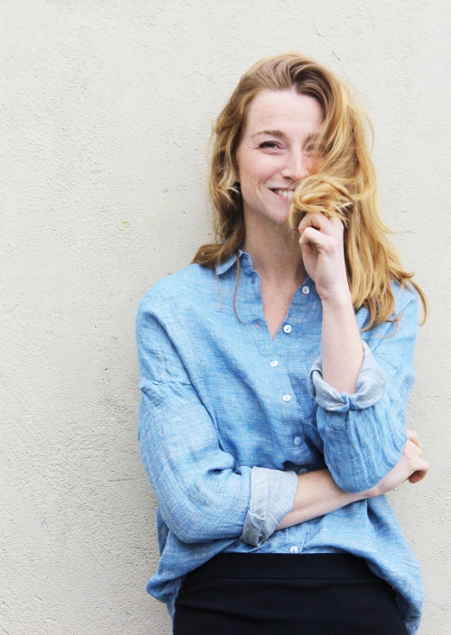 Blue linen shirt Elena