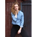 Blue linen shirt Elena