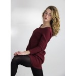 Burgundy long sleeve dress