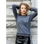 Sweat anthracite en coton bio et polyester recyclé