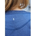 Blue organic cotton and recycled polyester sweater