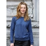 Blue organic cotton and recycled polyester sweater