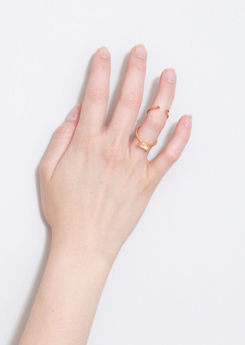 Gold-plated zirconia double ring