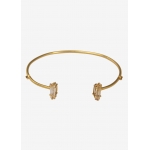 23-karat gold plated zirconia cuff