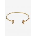 23-karat gold plated zirconia cuff