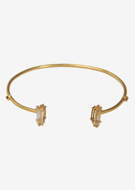 23-karat gold plated zirconia cuff