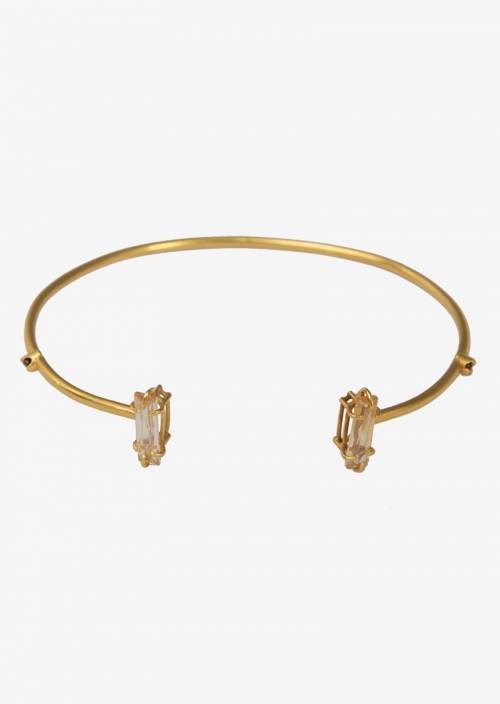 23-karat gold plated zirconia cuff