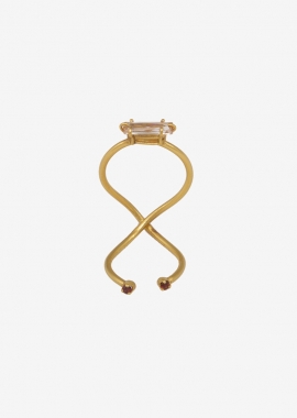 Gold-plated zirconia double ring